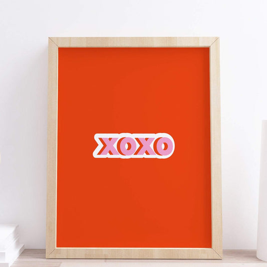 XOXO Typography Print